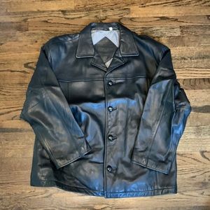 Roundtree and Yorke Black Leather Jacket XL